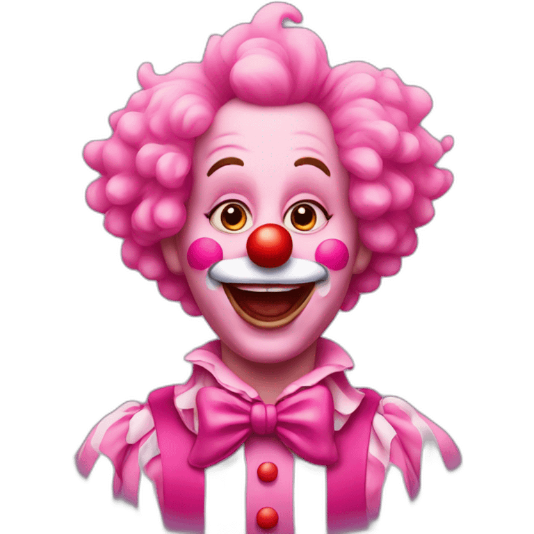 Pink clown emoji