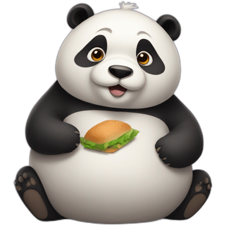 Very fat panda emoji