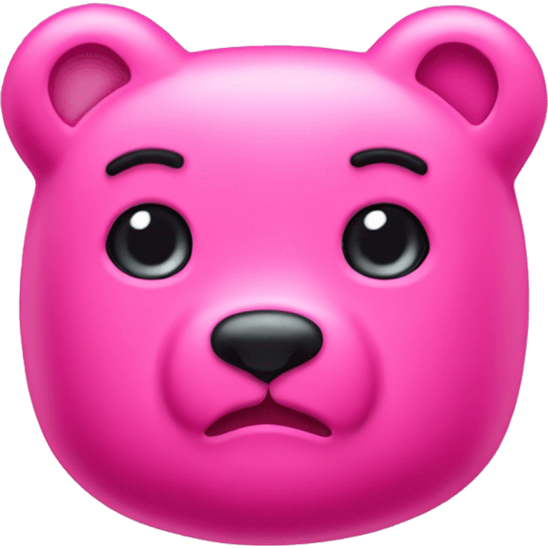 Pink gummy bear emoji