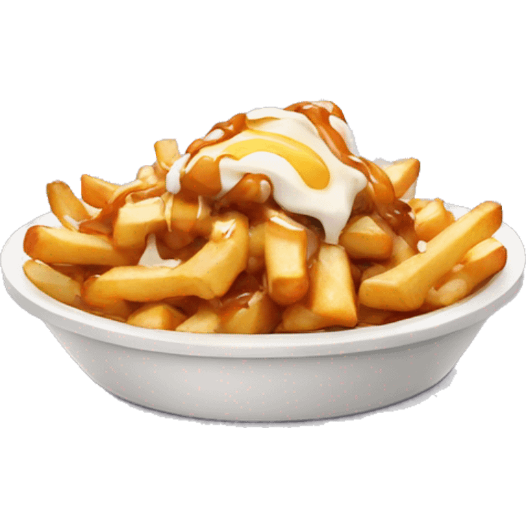 Poutine qui mange une poutine emoji