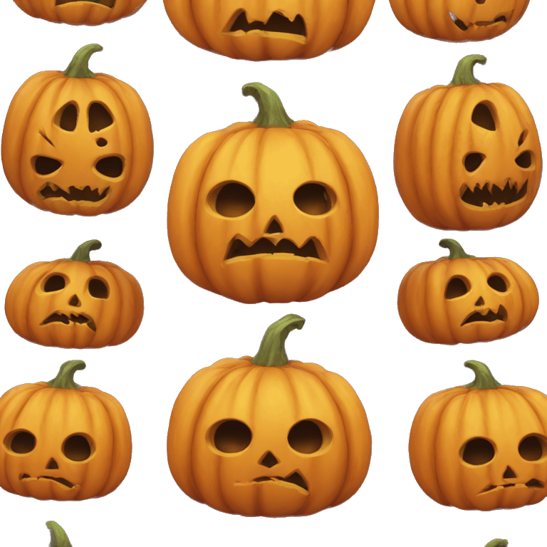 Scary pumpkin head lady Halloween  emoji