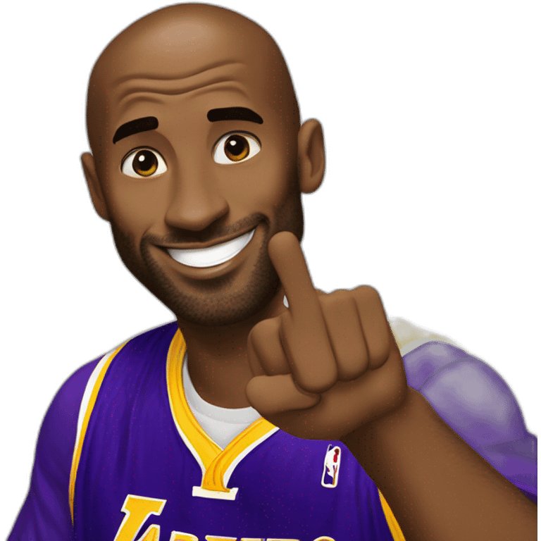 Kobe Bryant points finger up emoji