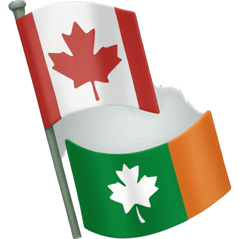 Irish and Canadian flag  emoji