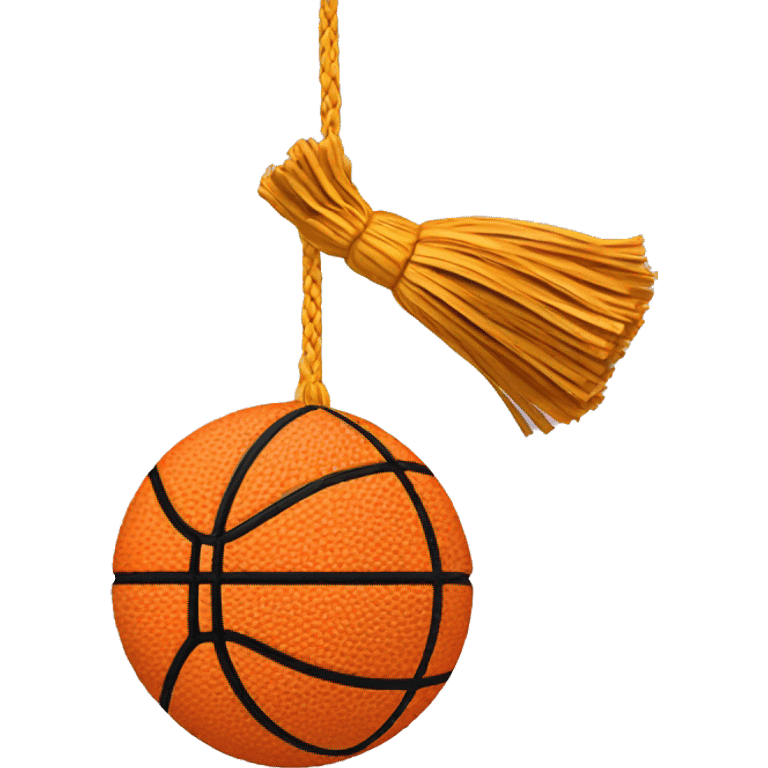 Two basket balls with tassels  emoji