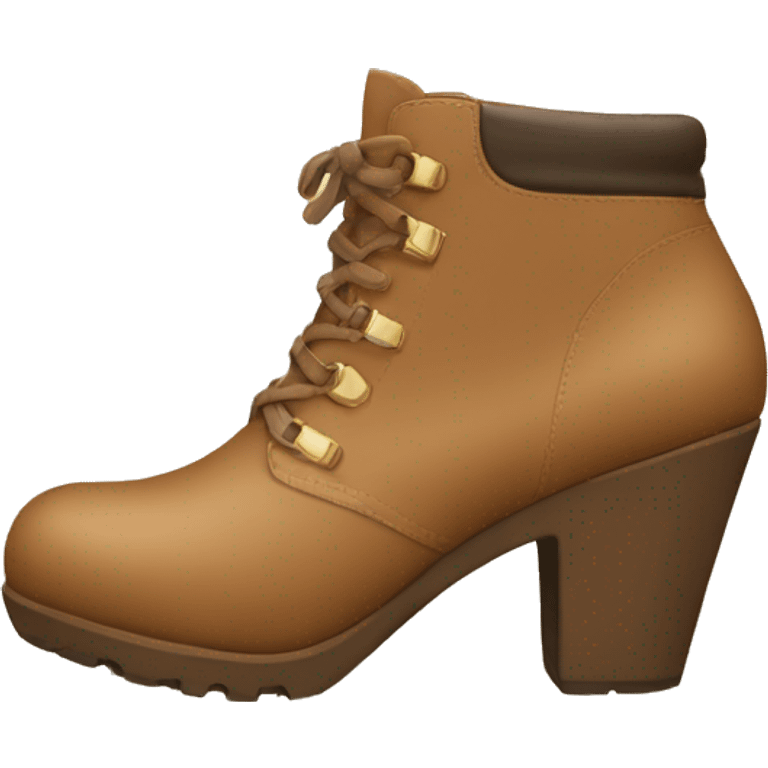 Light brown heel boots emoji