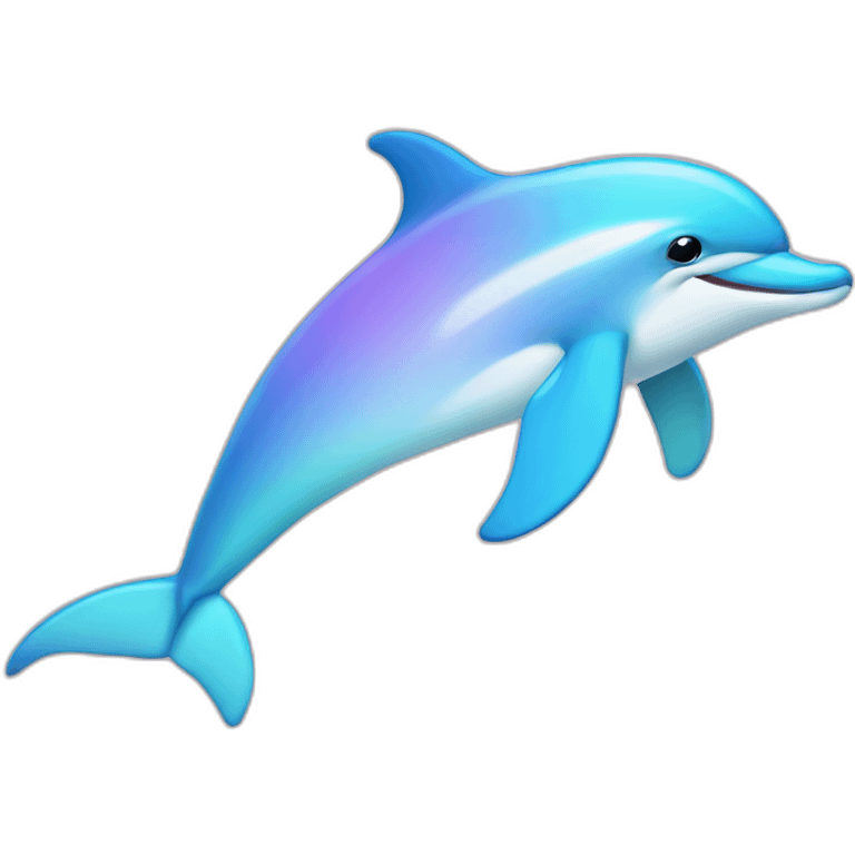 Pastel gradient hue dolphin emoji