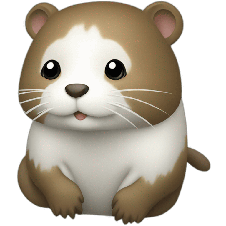 crea una nutria nutriologa con bata blanca  emoji