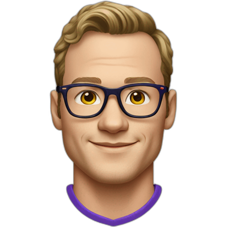 Jonathan Toews wearing glasses and rainbow clothes emoji