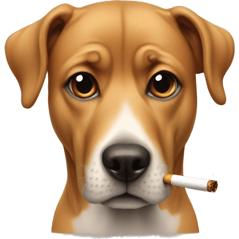 Dog with a cigarette  emoji