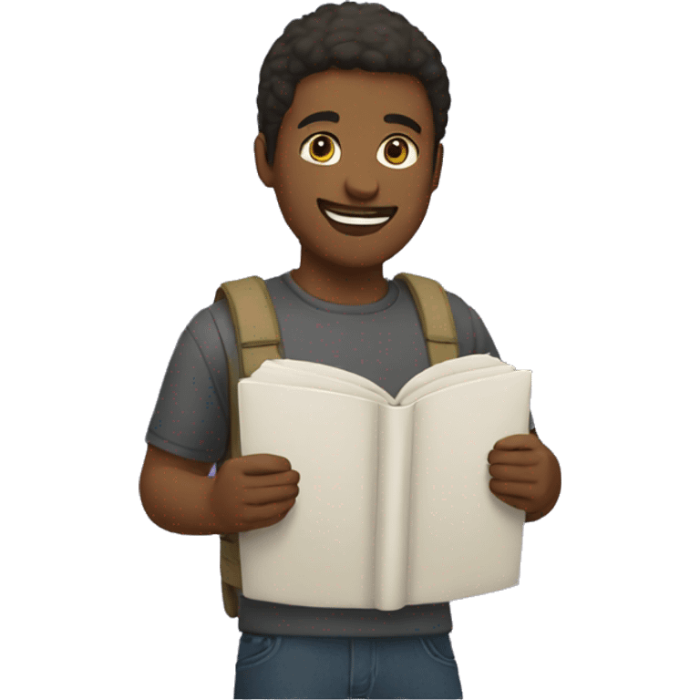 guide with book instead of face, realistic emoji