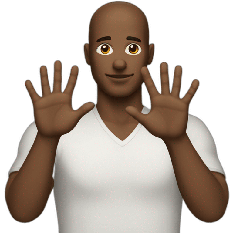 A man making T with his hands emoji