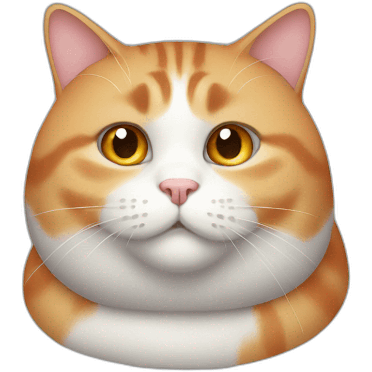 fat gray orange cat emoji