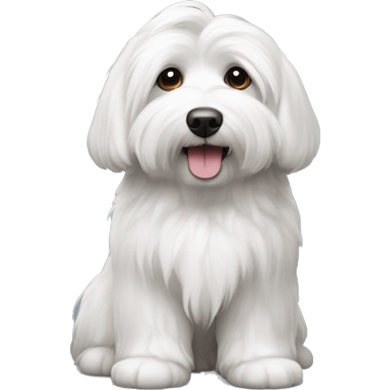 Coton de tulear that’s grey and white  emoji