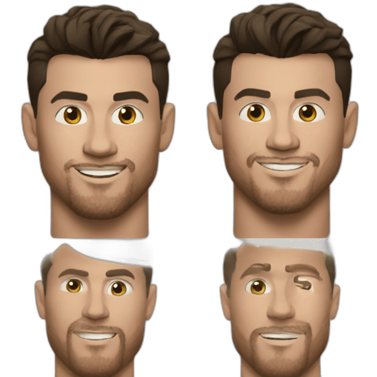 Ronaldo qui tape Messi emoji