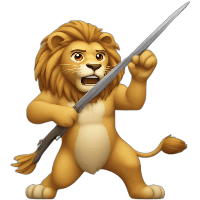 lion hunting emoji