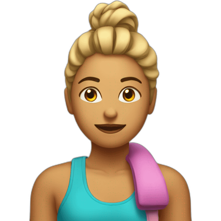 Chica en gimnasio emoji