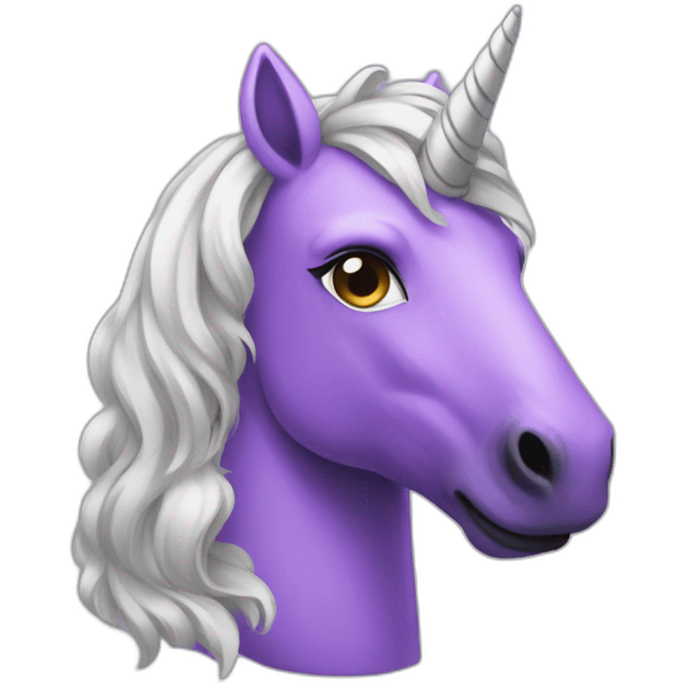 Purple unicorn emoji