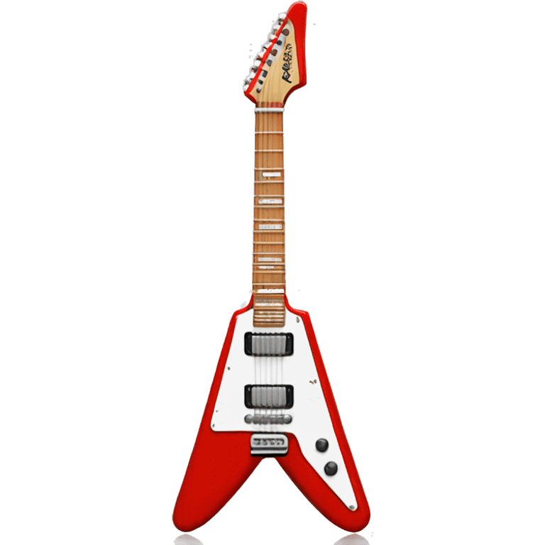 Red Flying V guitar  emoji