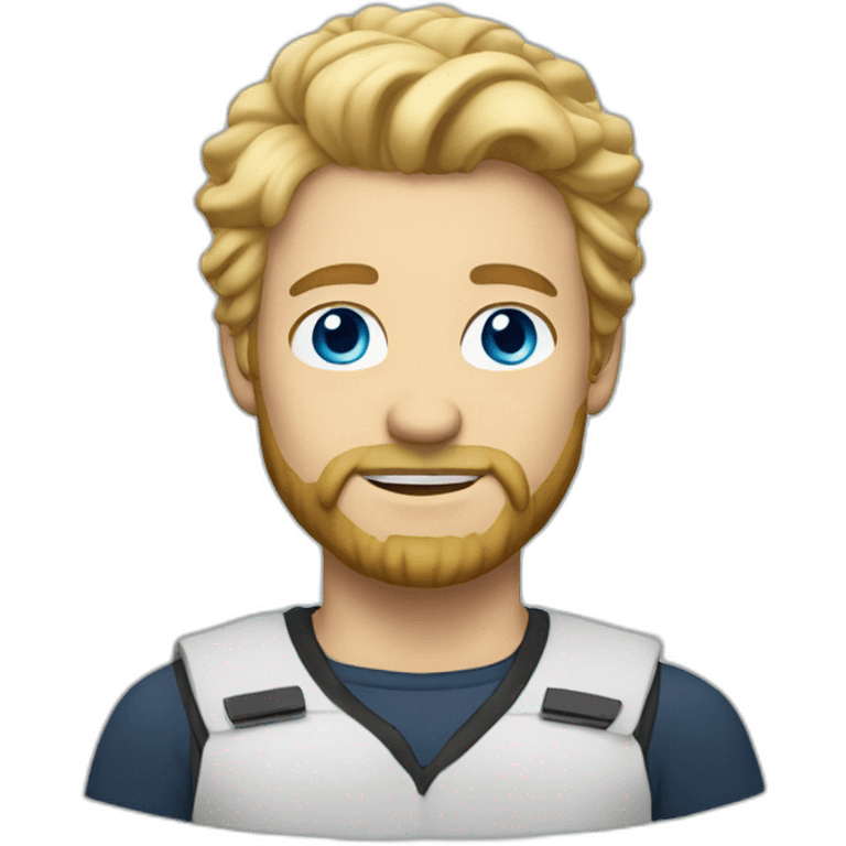 make blonde man, have blonde beard and blue eyes, not curly hair emoji