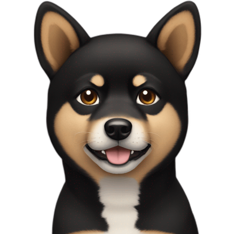 black shiba emoji