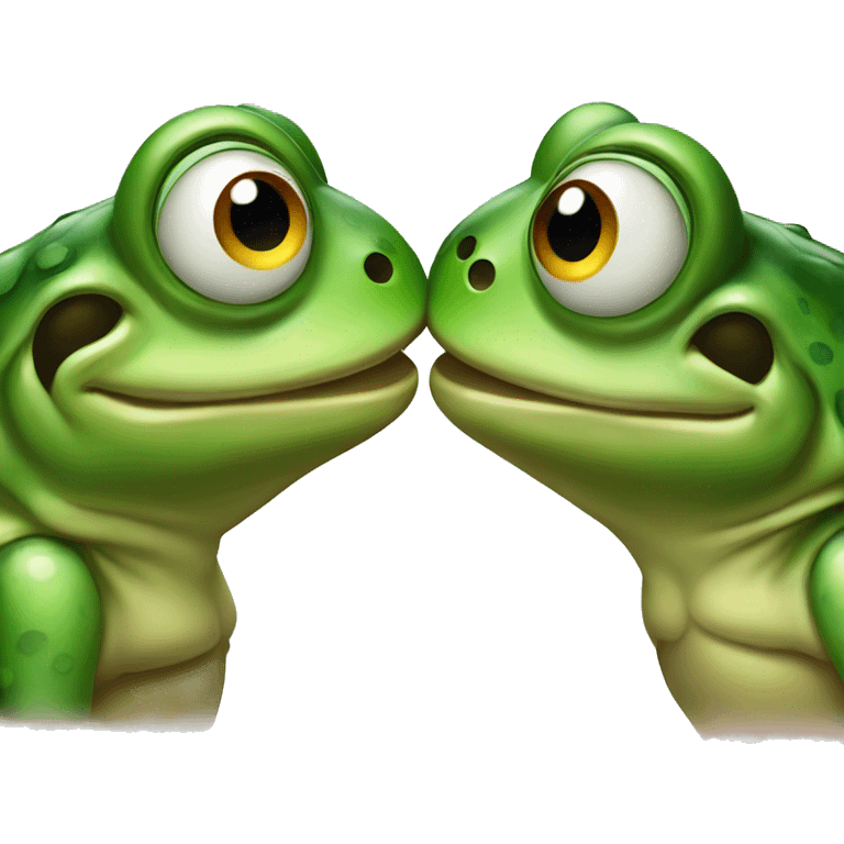 frogs kissing emoji