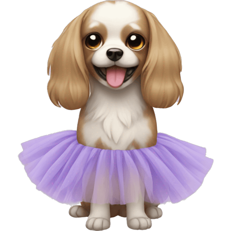 Dog with tutu emoji