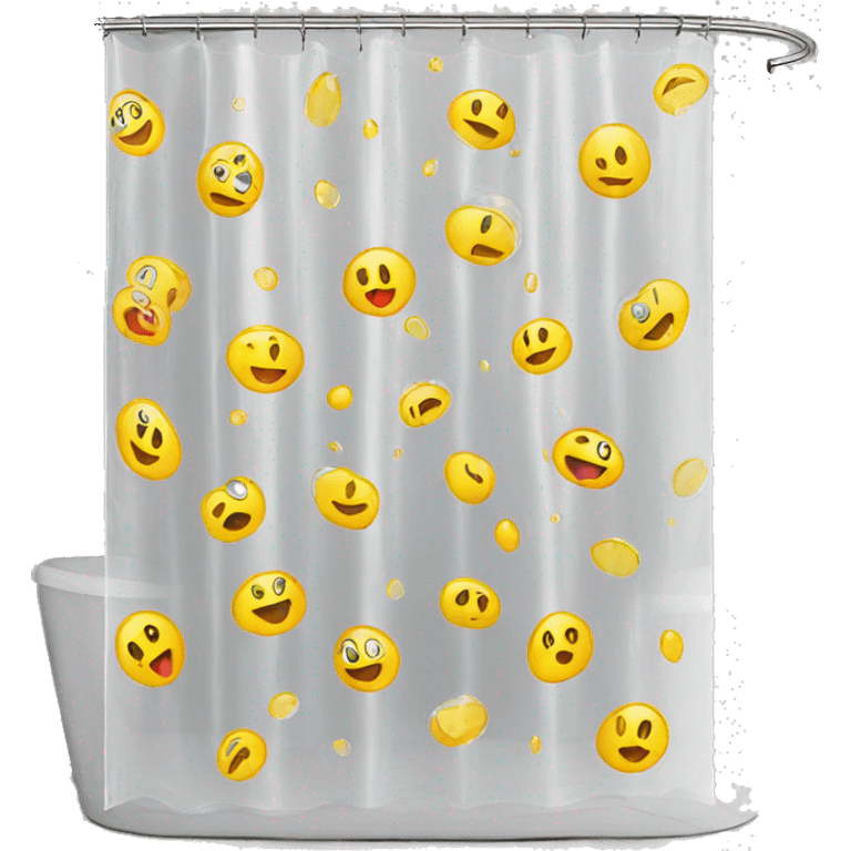 clear shower curtain liner emoji