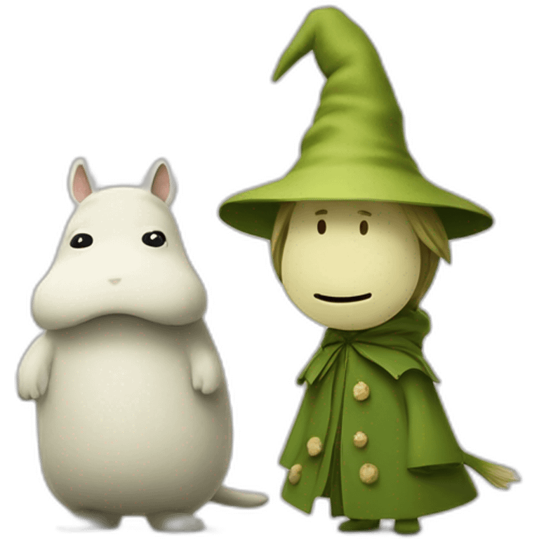 moomintroll and  snufkin emoji