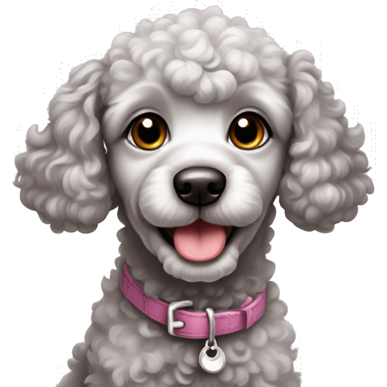 Merle poodle cute puppy emoji