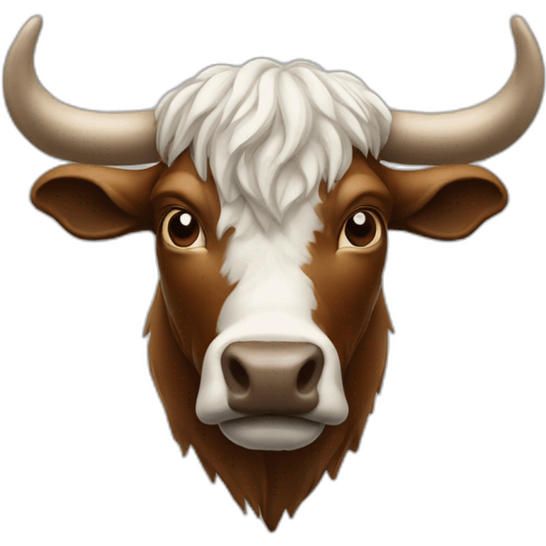 Head of a rugbier bull  emoji