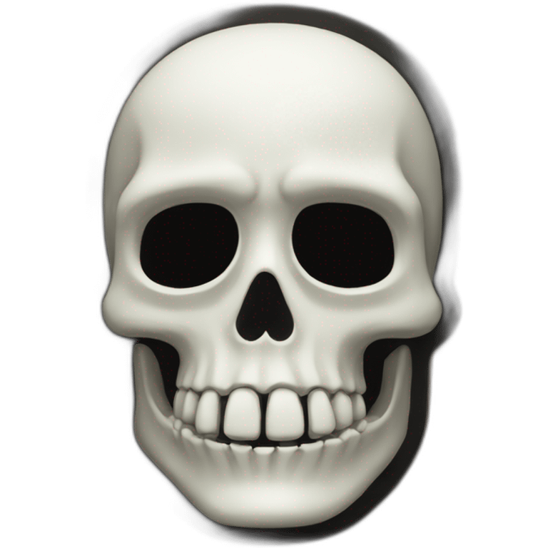 Skeleton mask with a long black mask underneath it emoji