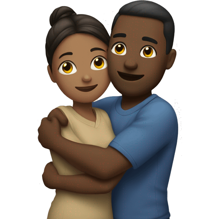 Couple hug each other emoji