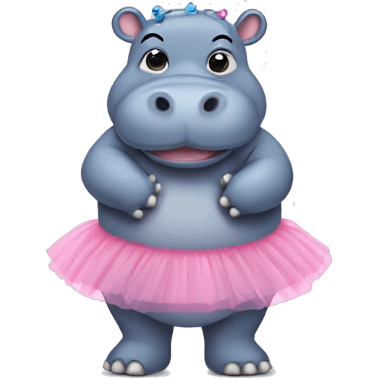 Hippo in a tutu emoji