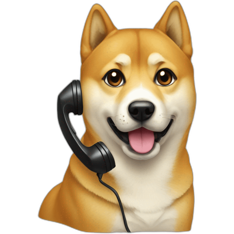 doge on telephone emoji