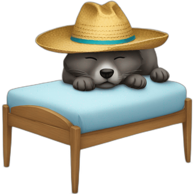 Dormir con sombrero emoji