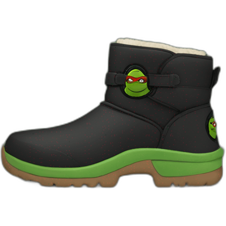 Ninja turtle Black low ugg boots emoji