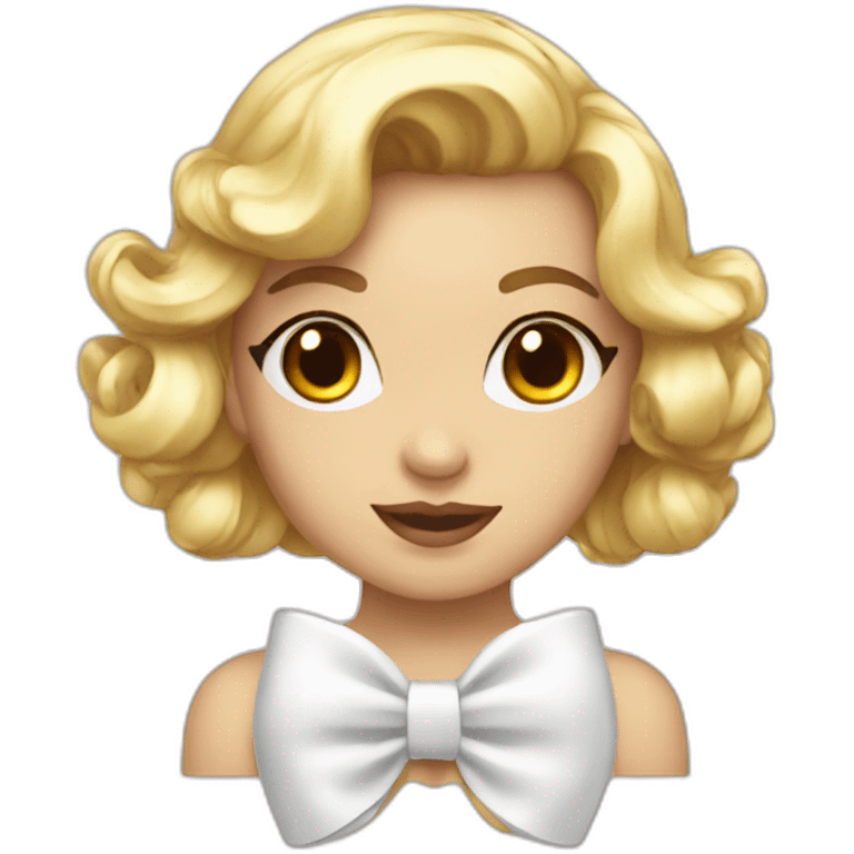 Coquette white bow emoji