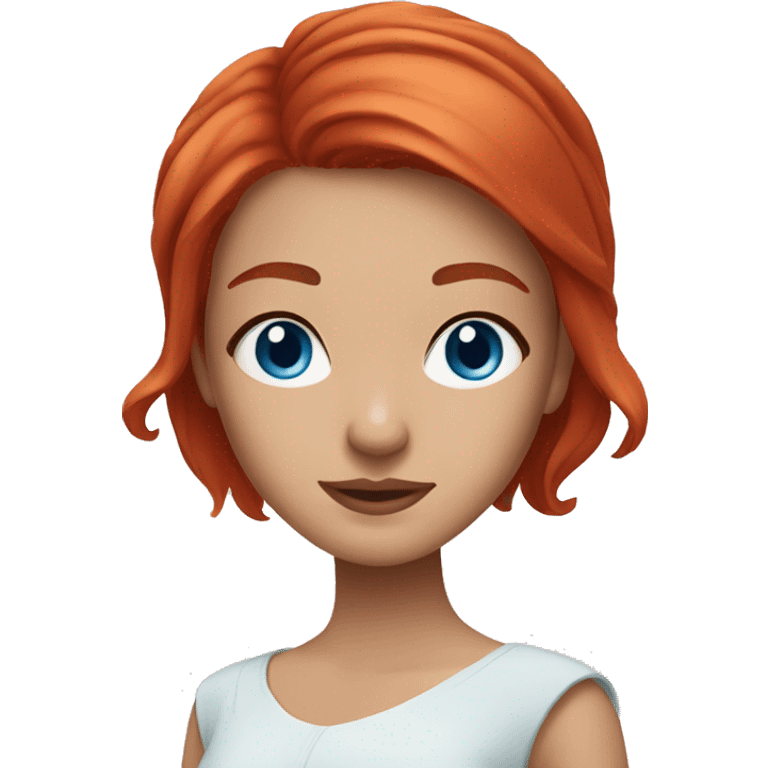 Red-hair-girl blue-eyes spa skincare emoji