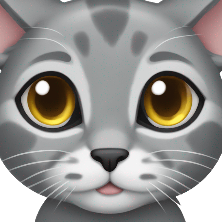 lop-eared gray cat emoji