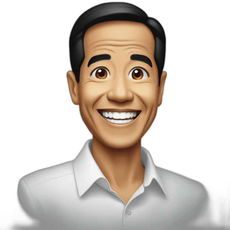 Jokowi laught emoji