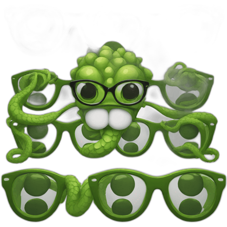 hydra with glasses emoji