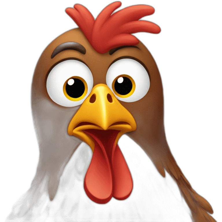 judgmental chicken emoji