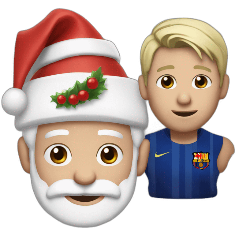 papa noel con la cara de messi emoji