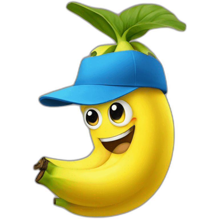 banana wearing a hat on top emoji