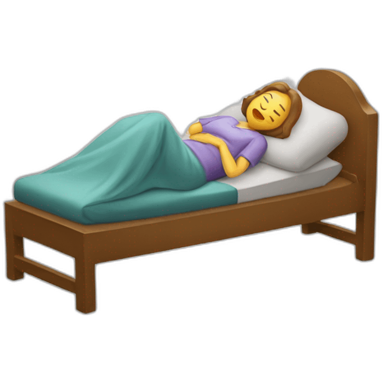 mère qui dort sur le canapé  emoji