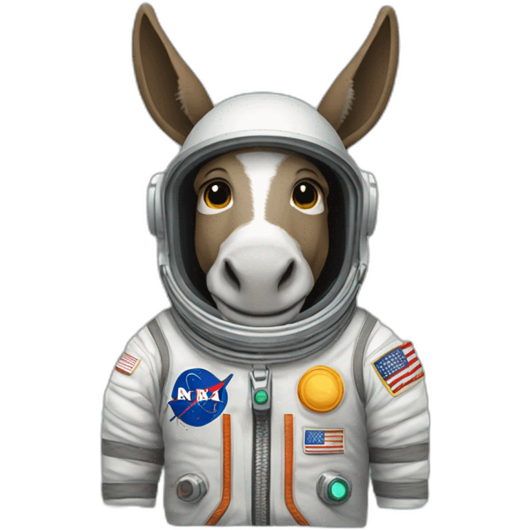 Donkey wear space suit  emoji