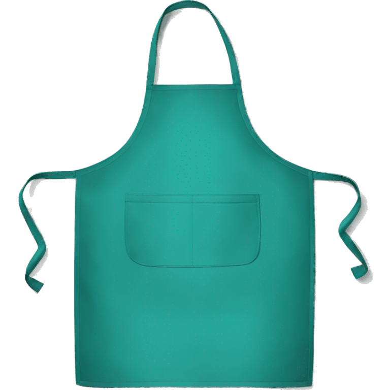 Realistic isolated teal kitchen apron  emoji