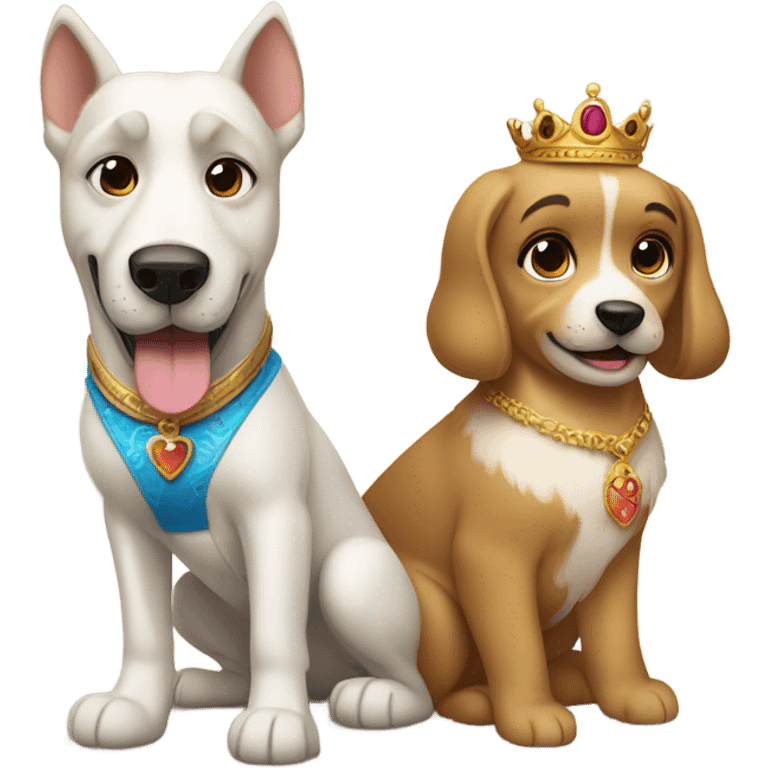 Perro y princesa emoji