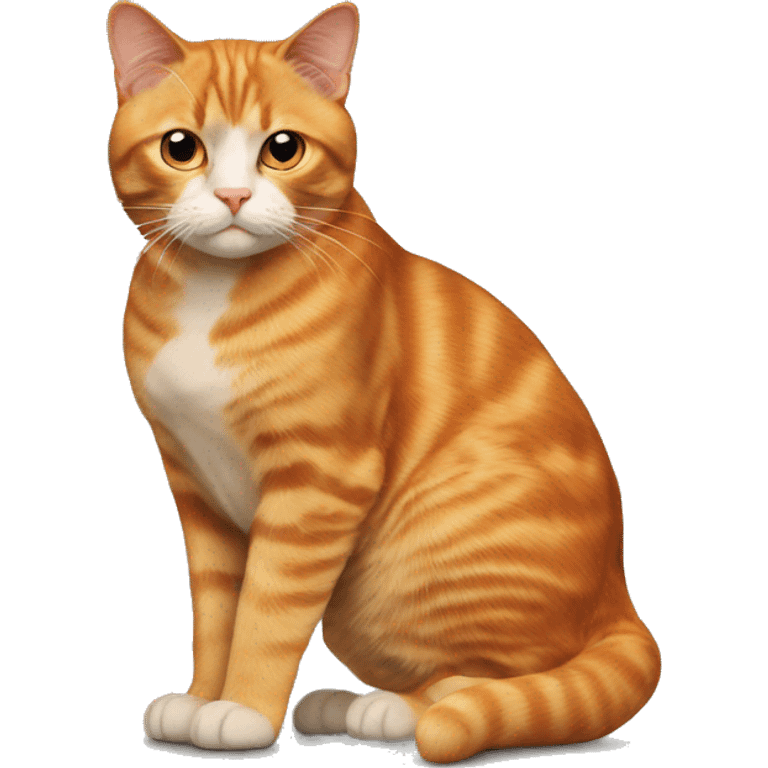 Scotch fold ginger cat emoji