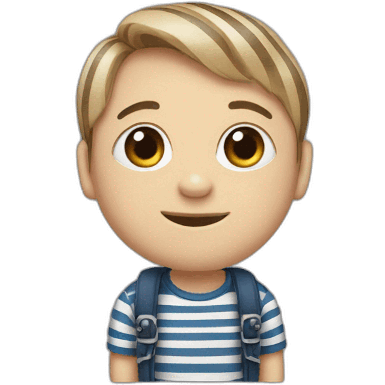 Pugsley adams with striped T-shirt emoji